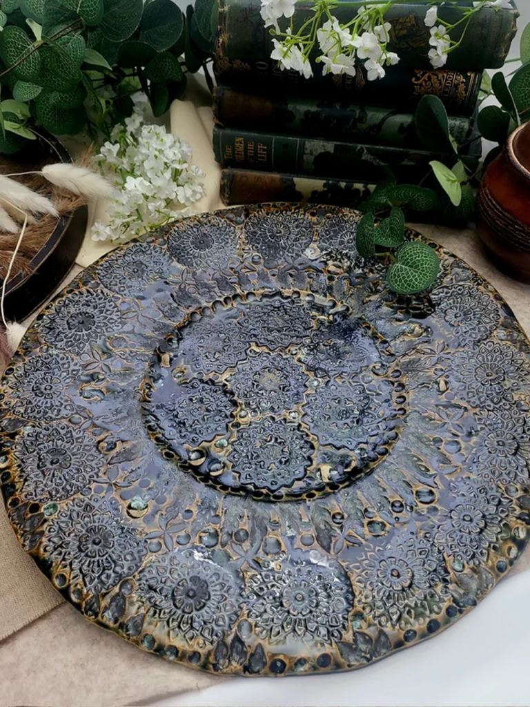 mandala ceramic platter