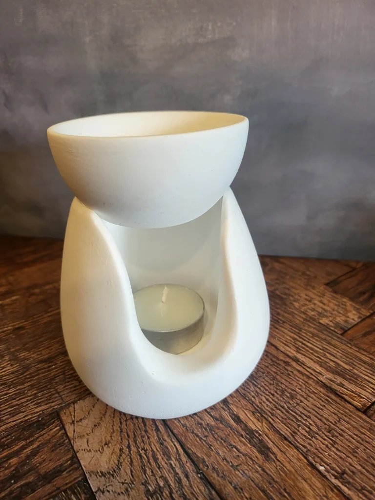 oil burner with dish