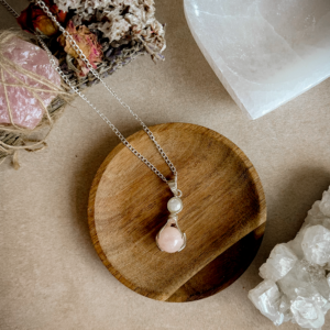 Rose quartz necklace