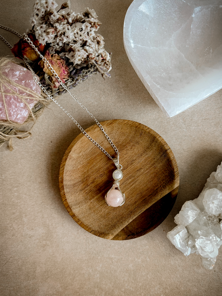 Rose quartz necklace