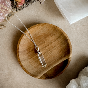 clear quartz necklace