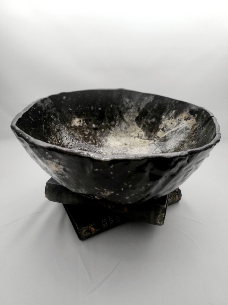 large rustic pottery bowl